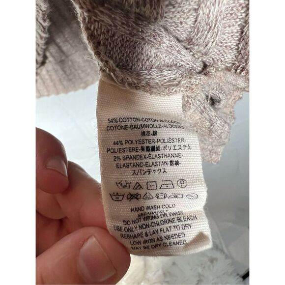 Free People Women’s Mock Neck Ribbed Pullover Sweater Taupe Size XS - Picture 5 of 7